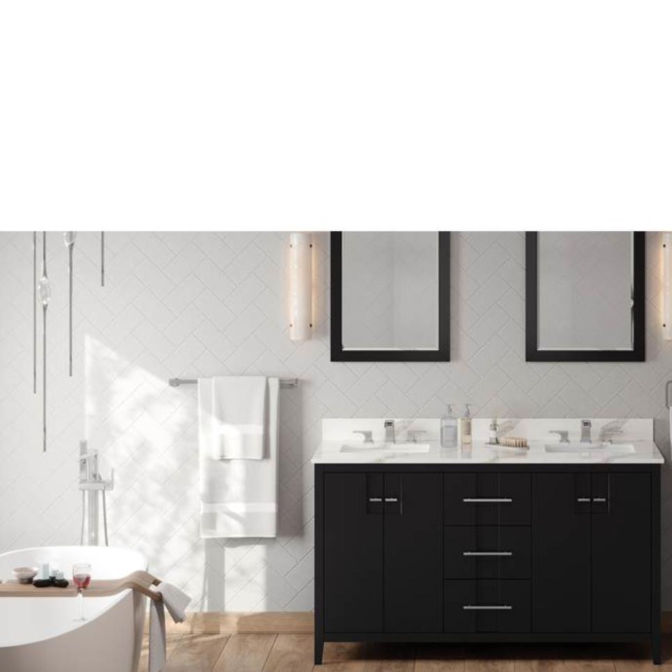 Base with Sink Top Black Grey / Black Vanities