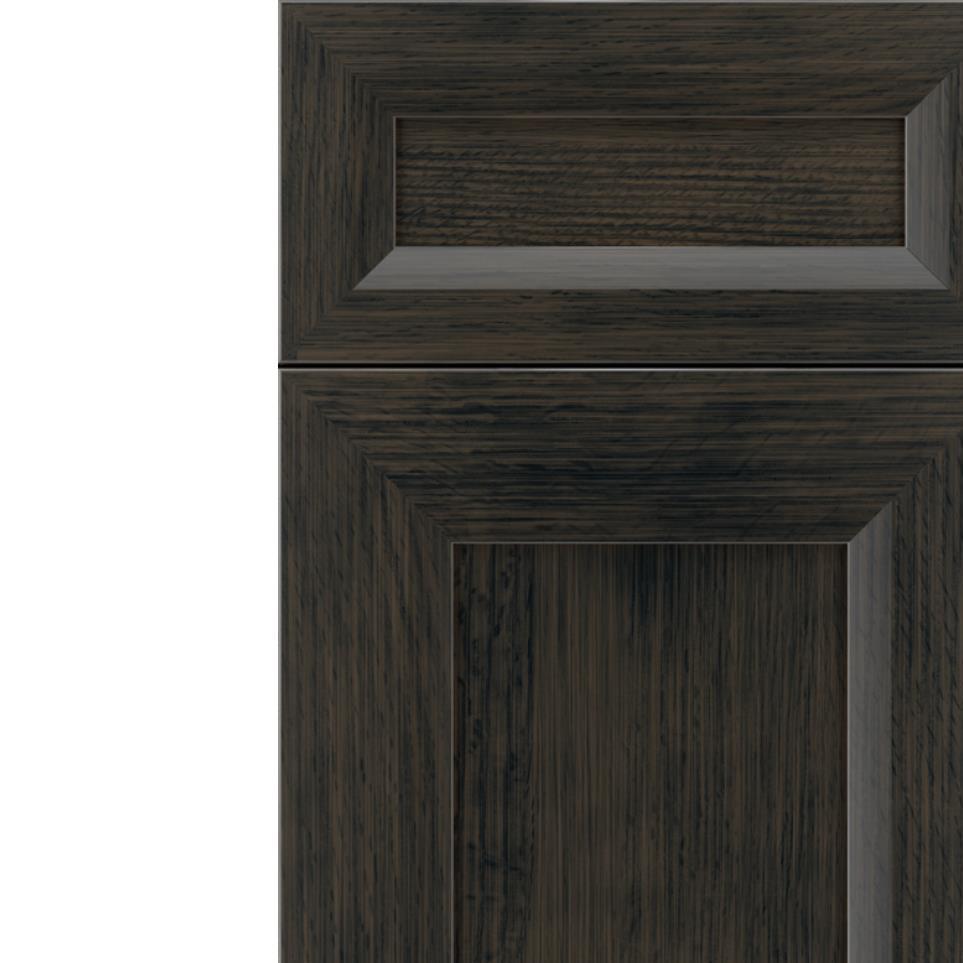 5 Piece Weathered Slate Dark Finish 5 Piece Cabinets