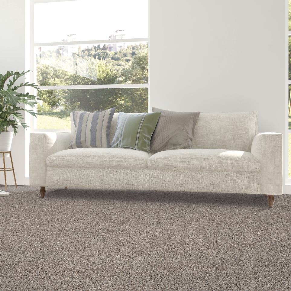 Textured Saxony NORDIC MIST Beige/Tan Carpet