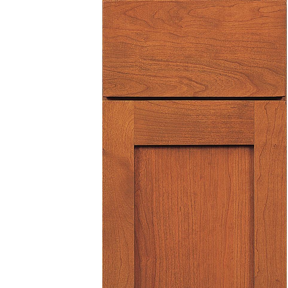 Square Mandarin Medium Finish Square Cabinets