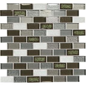 Mosaic Emerald Isle Glass Gray Tile