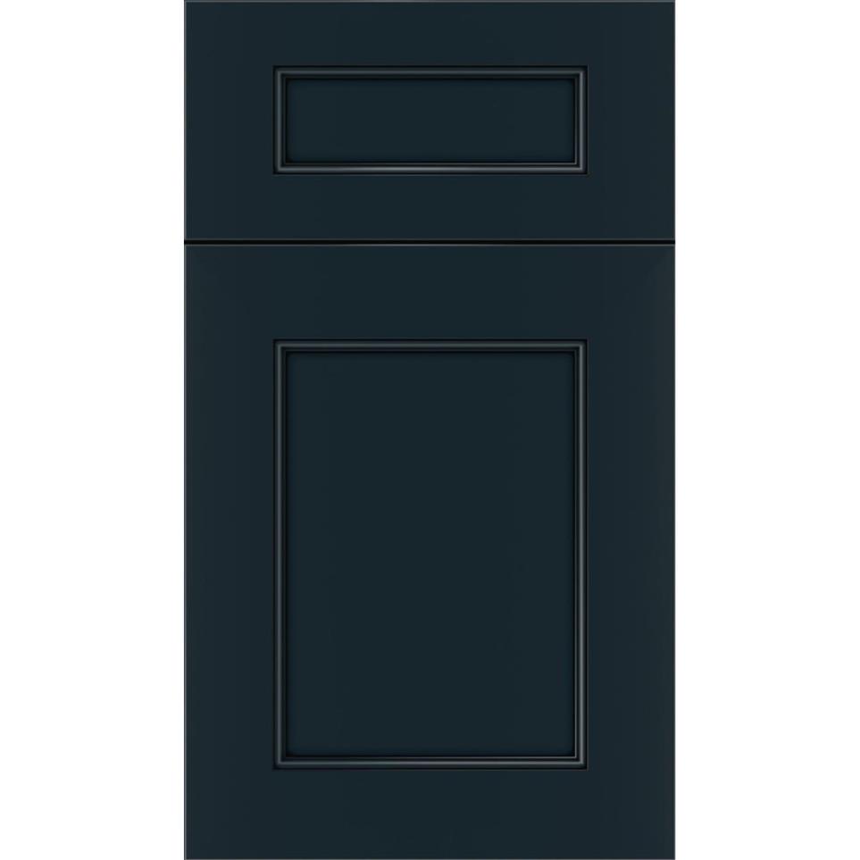 Square Gunmetal Blue Black Glaze Glaze - Stain Square Cabinets