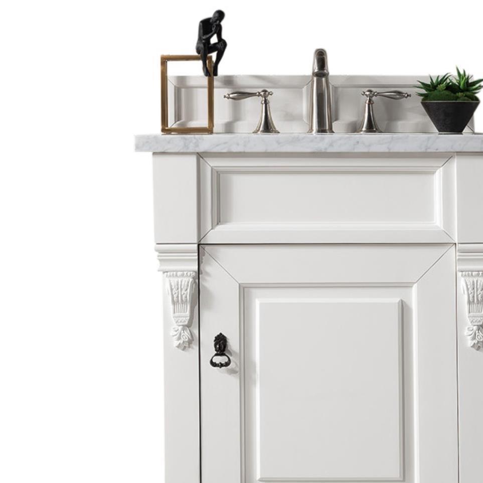 Base with Sink Top Bright White White Vanities