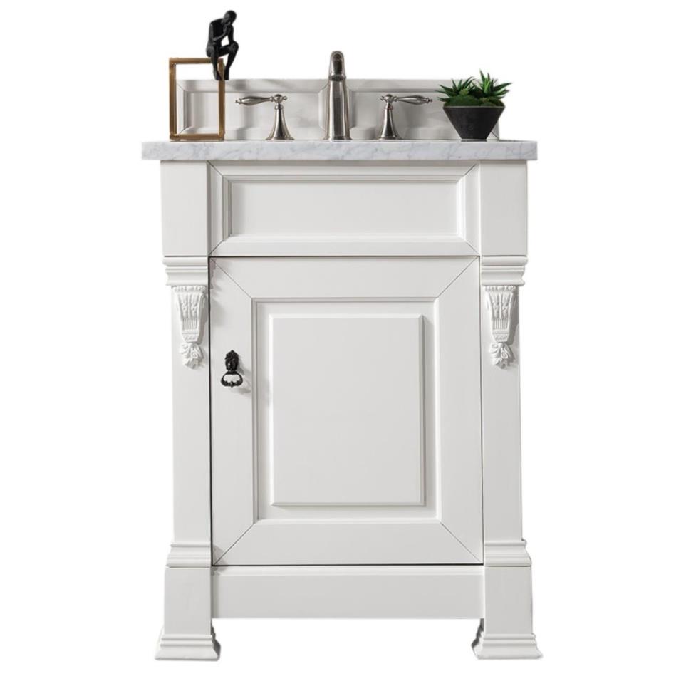 Base with Sink Top Bright White White Vanities