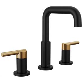 Bath Matte Black/Champagne Bronze Black Faucets