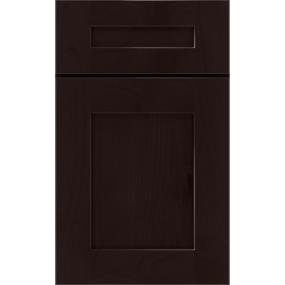 Square Thatch Dark Finish Square Cabinets