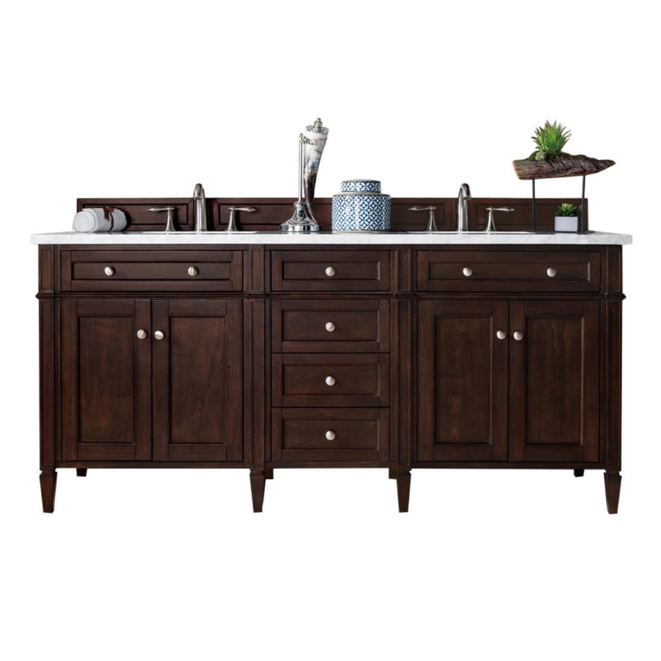 Base with Sink Top Burnished Mahogany Dark Finish Vanities