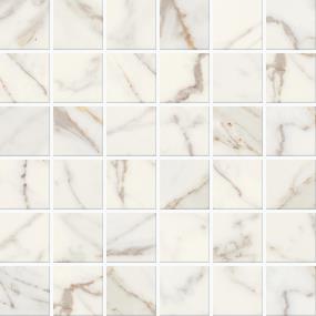 Mosaic Calacatta Gold Matte White Tile