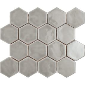 Mosaic Rain Glossy Gray Tile