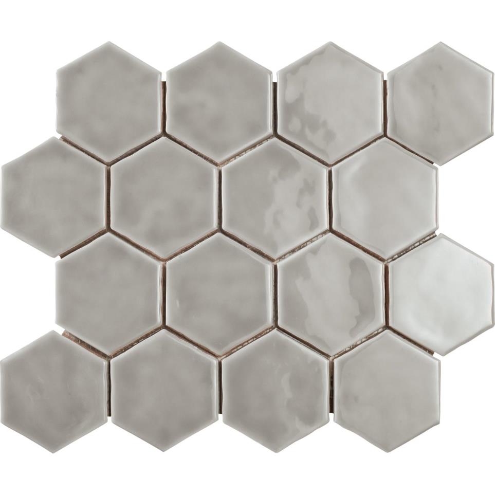 Mosaic Rain Glossy Gray Tile