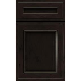Square Thatch Dark Finish Square Cabinets