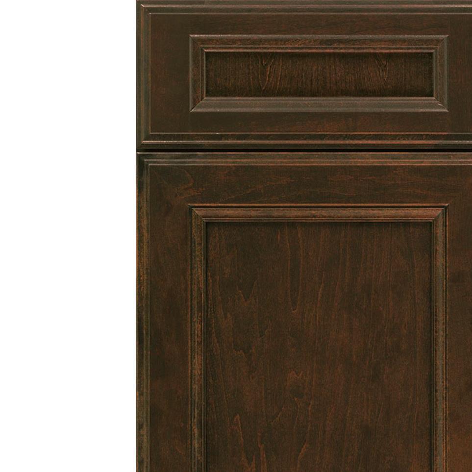 Square Umber Dark Finish Square Cabinets