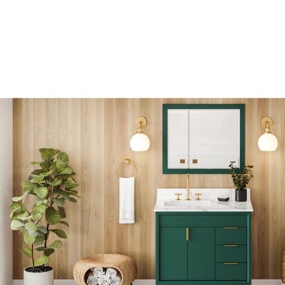 Base with Sink Top Green Green Vanities