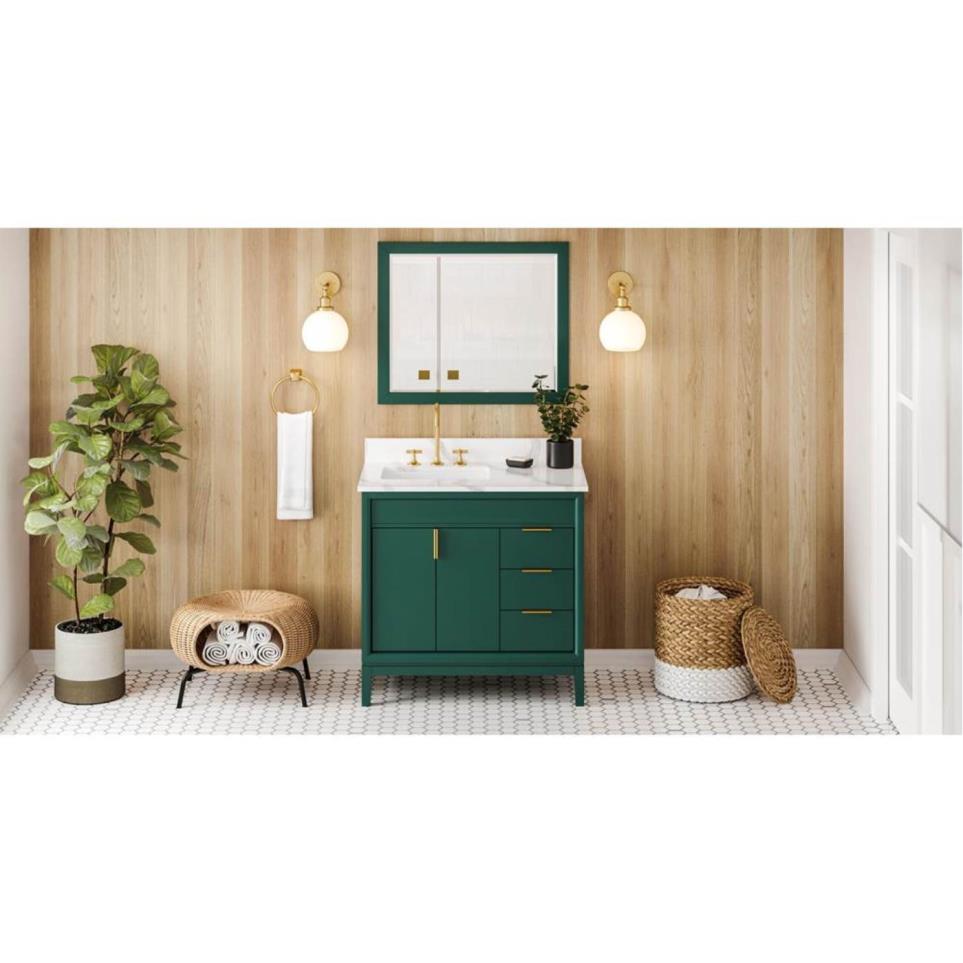 Base with Sink Top Green Green Vanities