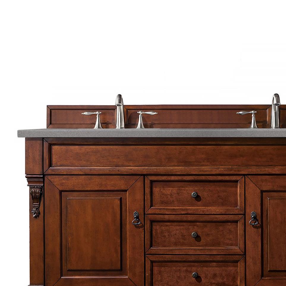 Base with Sink Top Warm Cherry Medium Finish Vanities