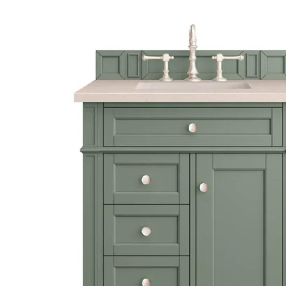 Base with Sink Top Smokey Celadon Green Vanities