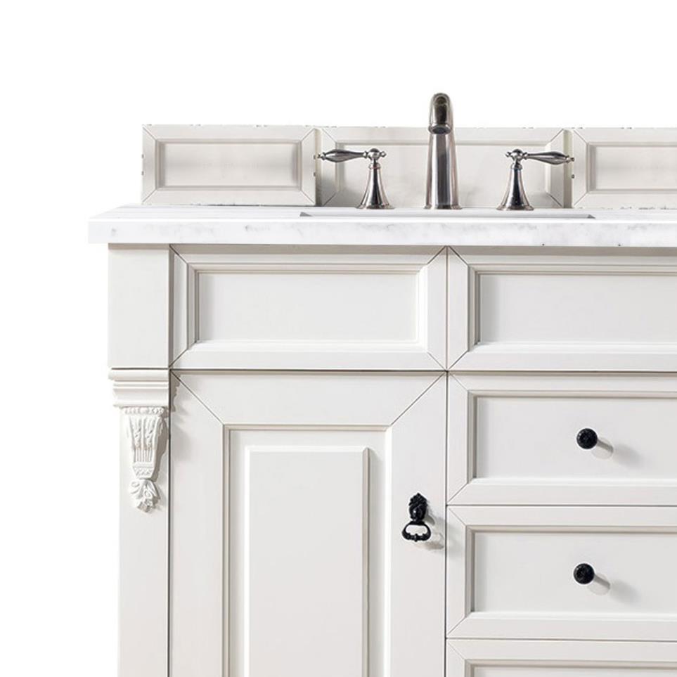 Base with Sink Top Bright White White Vanities