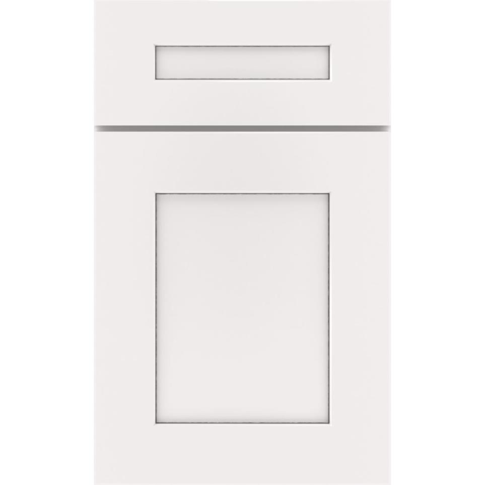 5 Piece White With Grey Stone Detail Glaze - Paint 5 Piece Cabinets