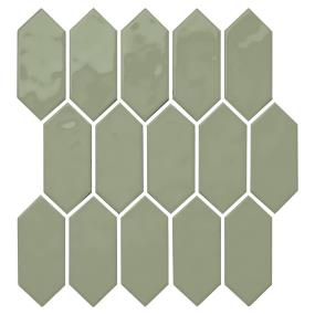 Mosaic Chronos Glossy Green Tile