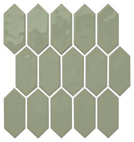 Mosaic Chronos Glossy Green Tile