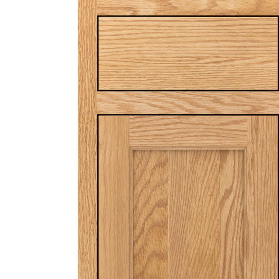 Square Natural Light Finish Square Cabinets