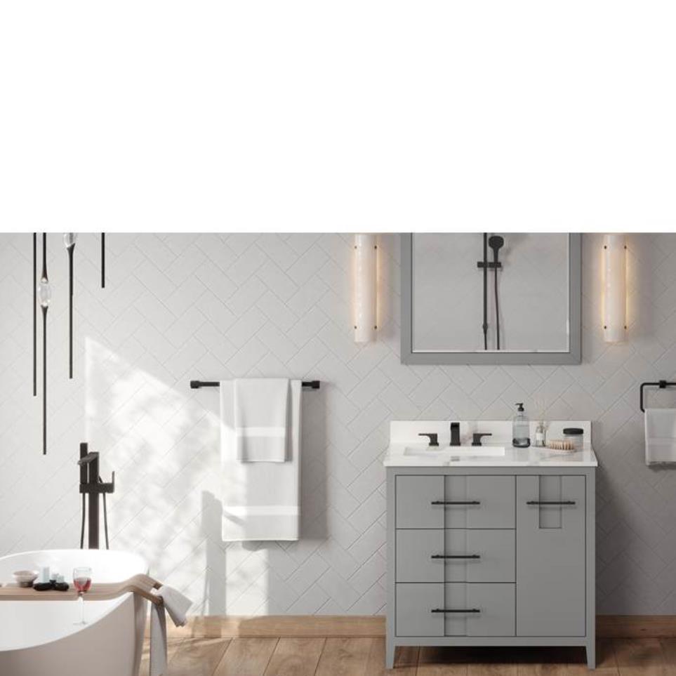 Base with Sink Top Grey Grey / Black Vanities