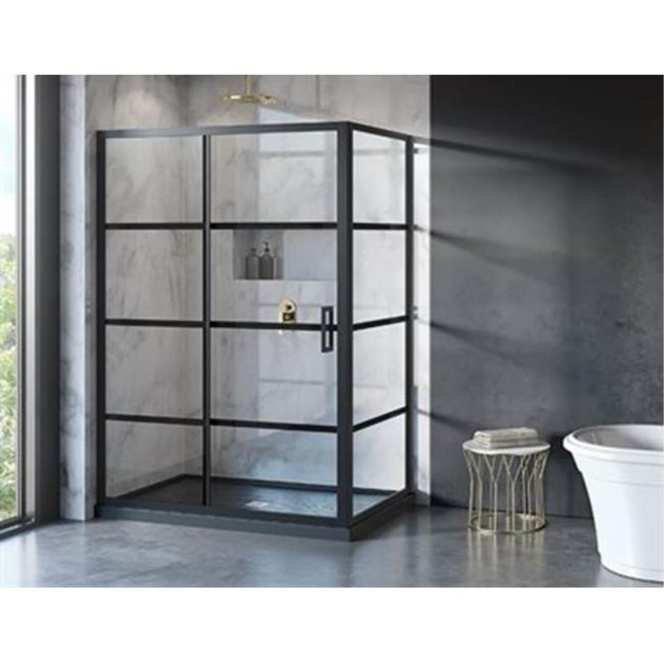 Door Matte Black Black Showers