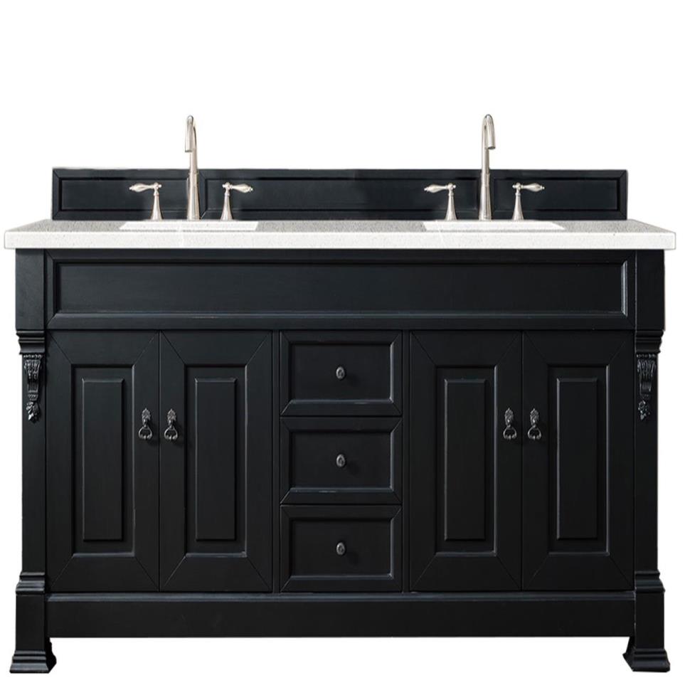 Base with Sink Top Antique Black Grey / Black Vanities