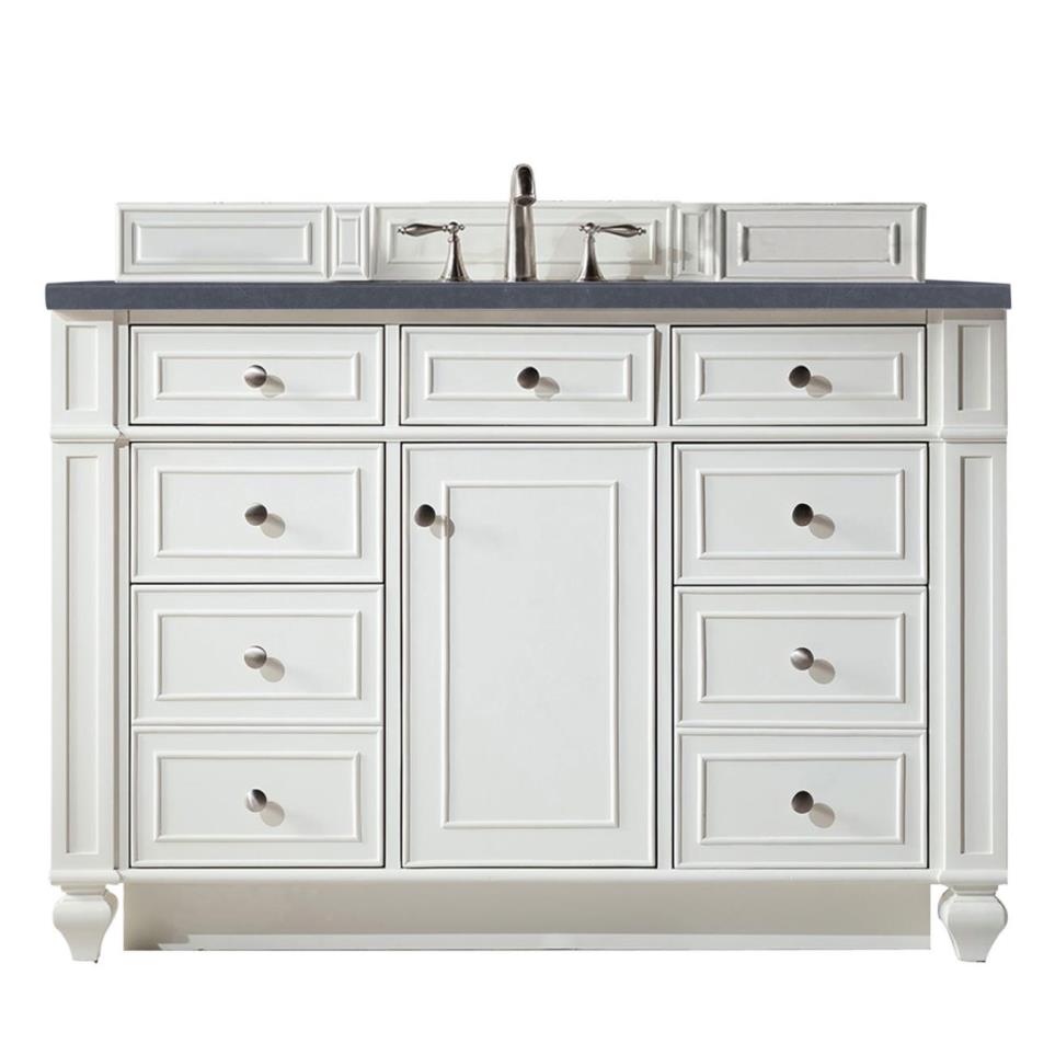 Base with Sink Top Bright White White Vanities