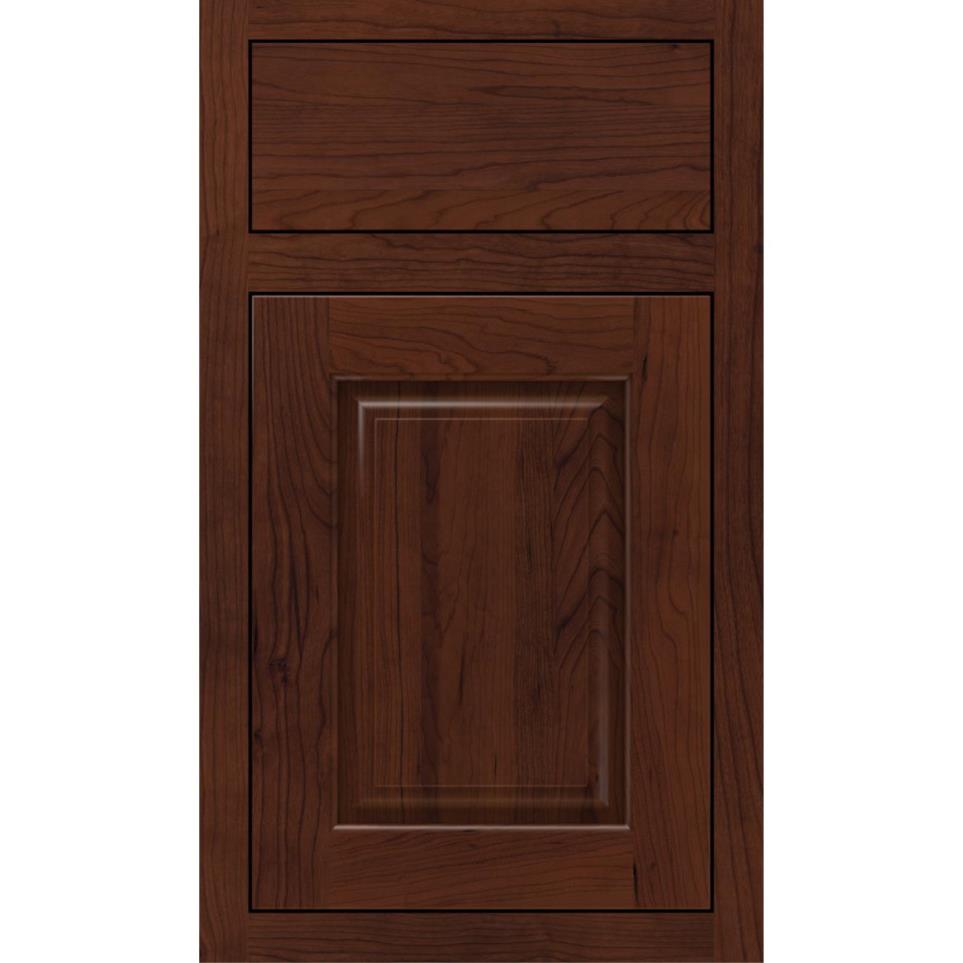 Square Sepia Dark Finish Square Cabinets