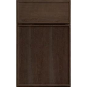 Square Hearth Dark Finish Square Cabinets