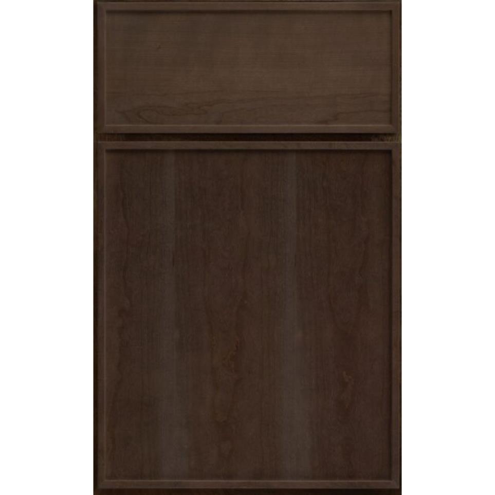 Square Hearth Dark Finish Square Cabinets