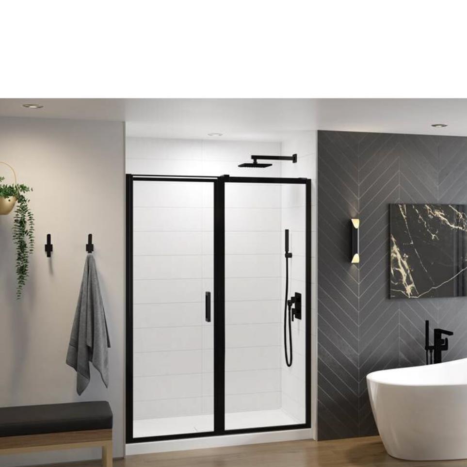 Door Matte Black Black Showers