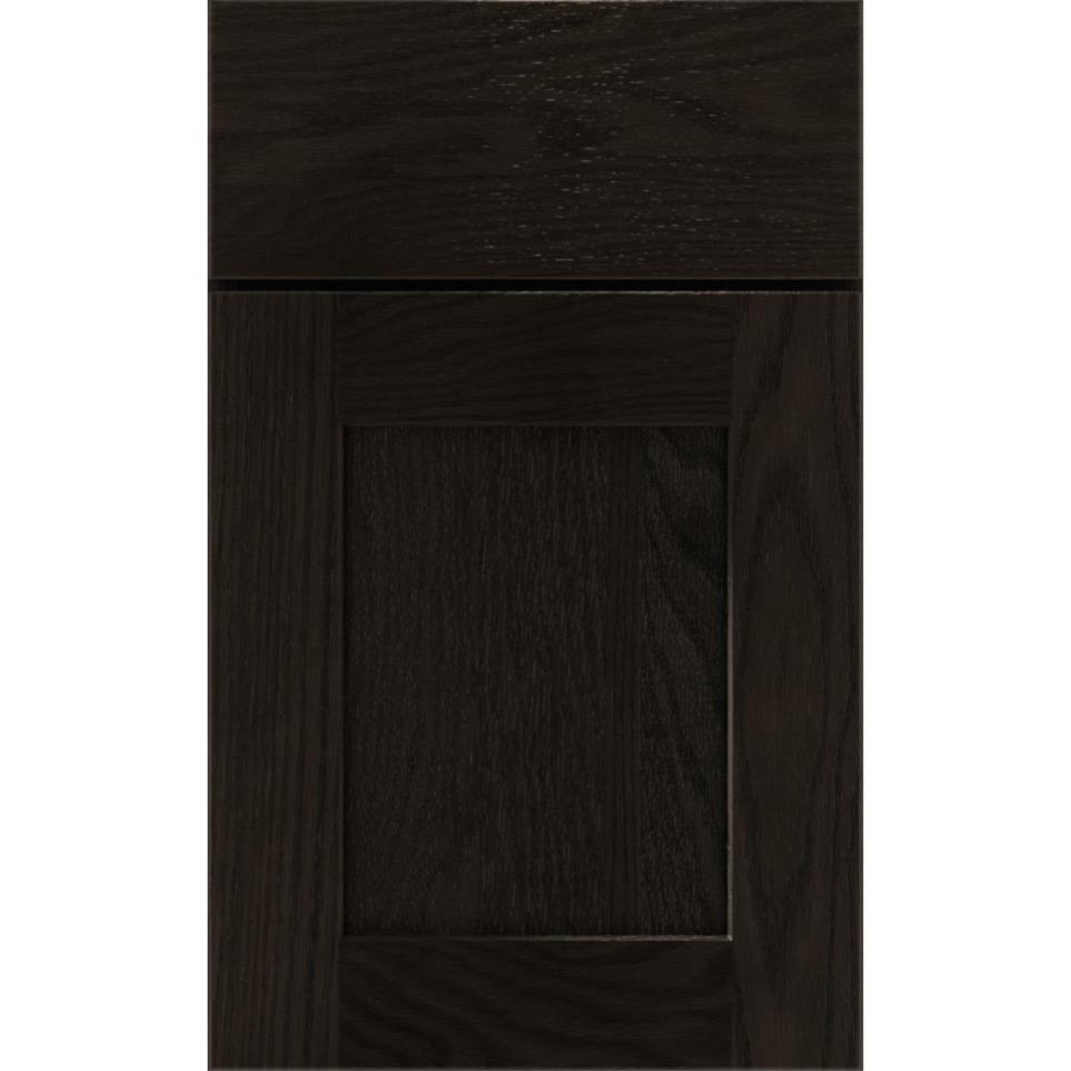 Square Thatch Dark Finish Square Cabinets