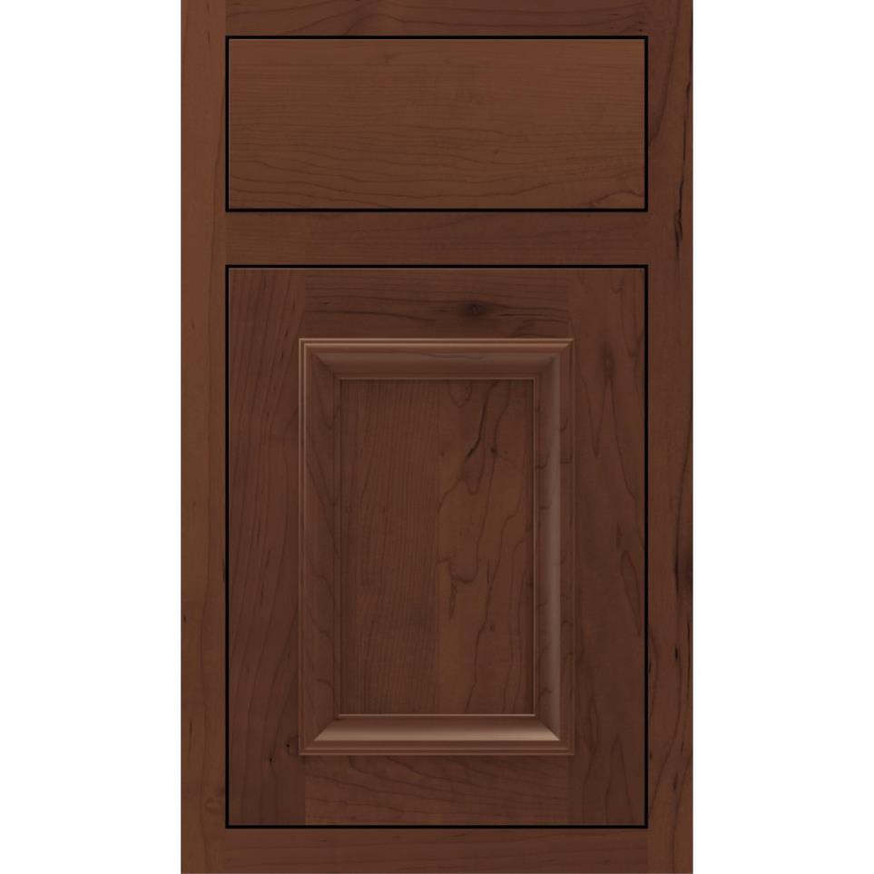 Square Sepia Dark Finish Square Cabinets