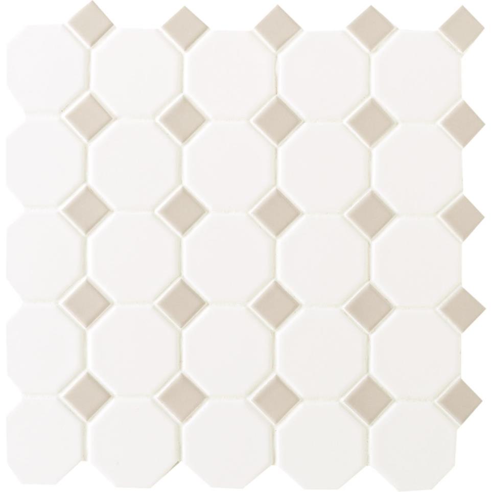 Mosaic Matte White Matte White Tile
