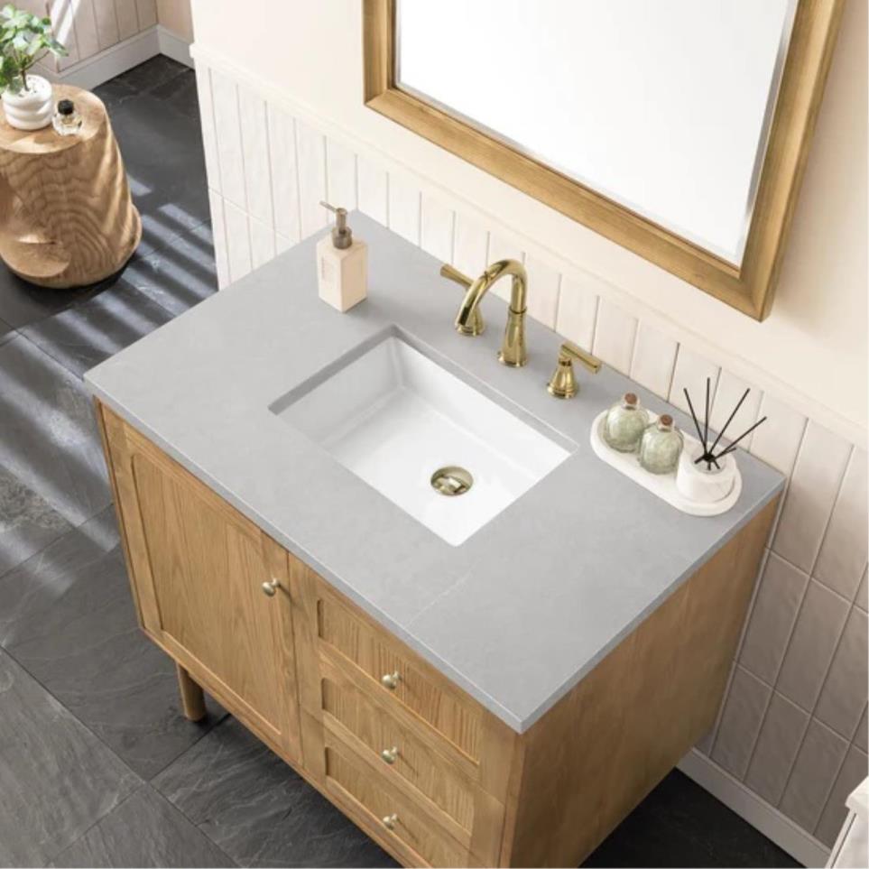 Base with Sink Top Light Oak Light Finish Vanities