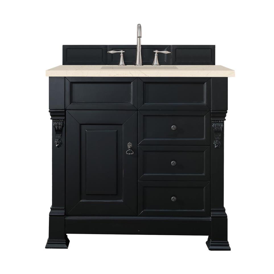 Base with Sink Top Antique Black Grey / Black Vanities