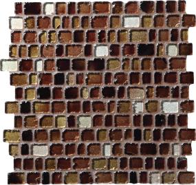 Mosaic Cobblestone Glass Brown Tile