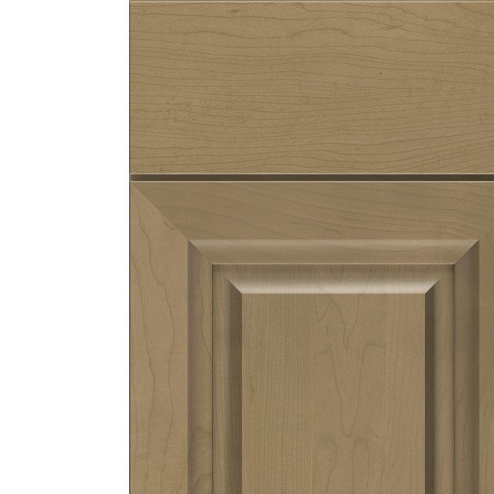 Square Buckskin Medium Finish Square Cabinets