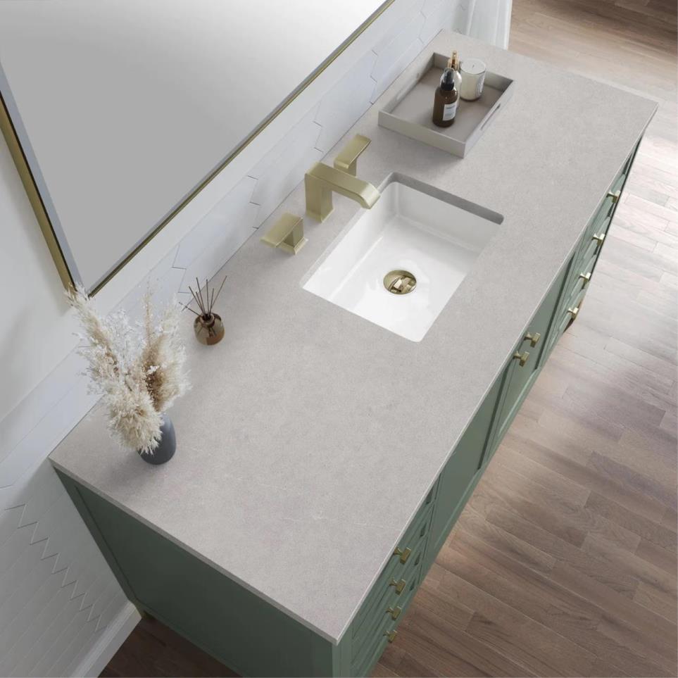 Base with Sink Top Smokey Celadon Green Vanities