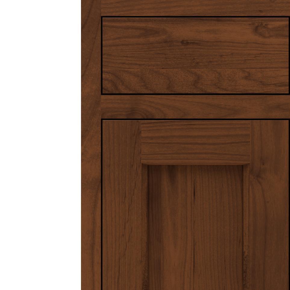 Square Sepia Dark Finish Square Cabinets