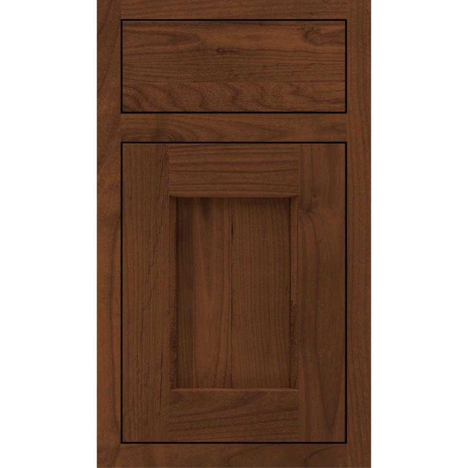 Square Sepia Dark Finish Square Cabinets