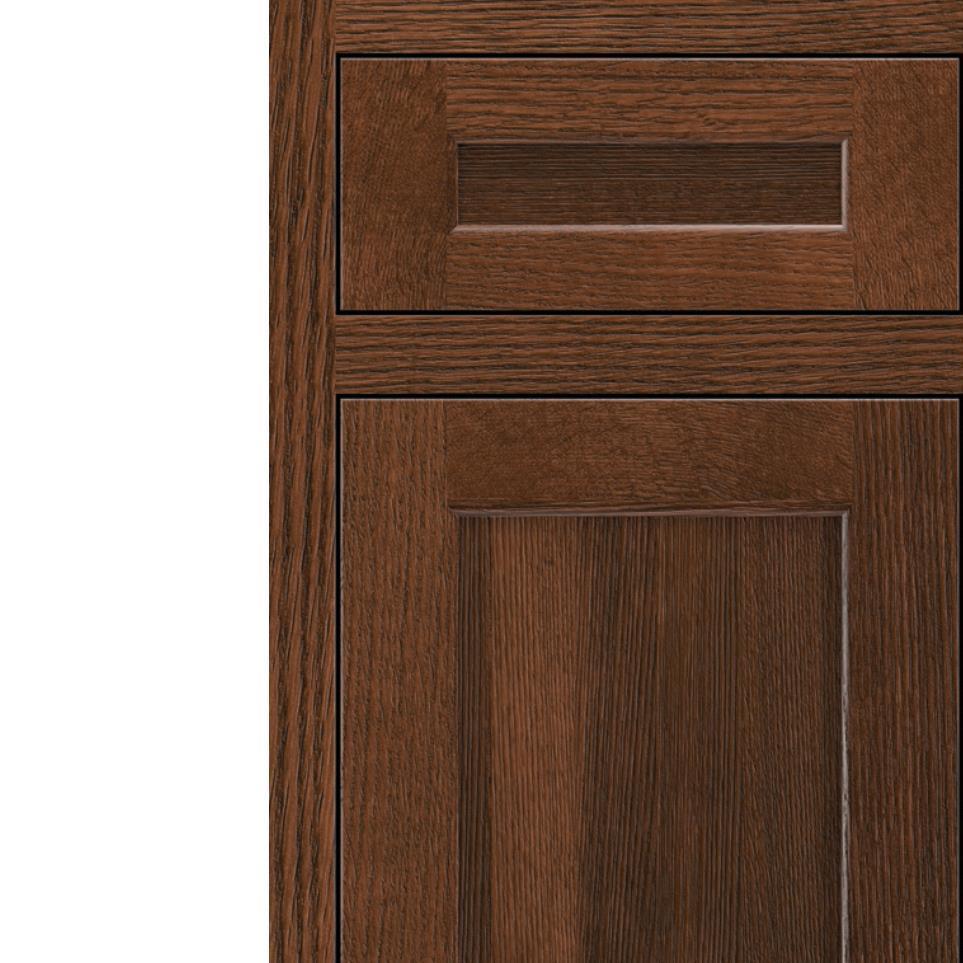 Square Sepia Dark Finish Square Cabinets