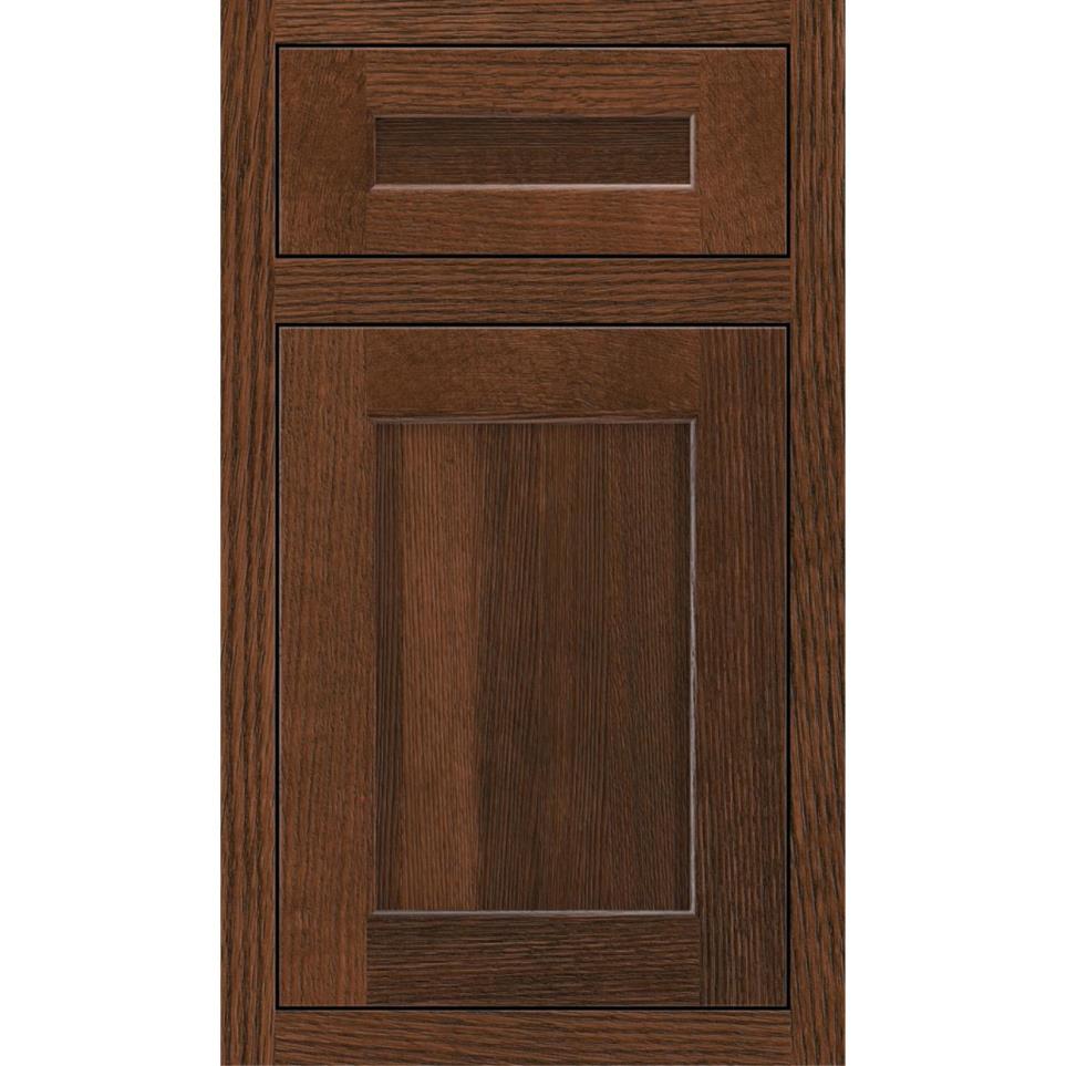 Square Sepia Dark Finish Square Cabinets