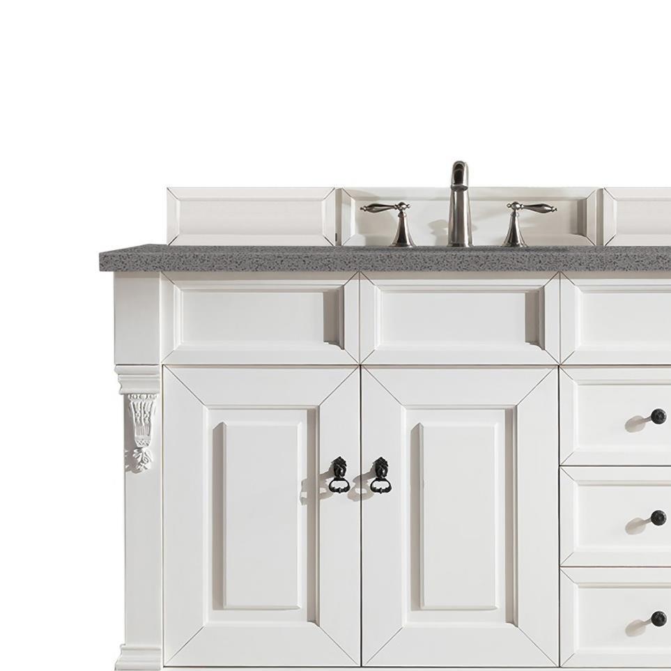 Base with Sink Top Bright White White Vanities