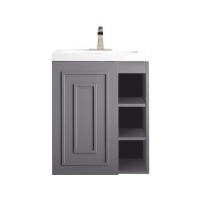 Base with Sink Top Grey Smoke Grey / Black Vanities