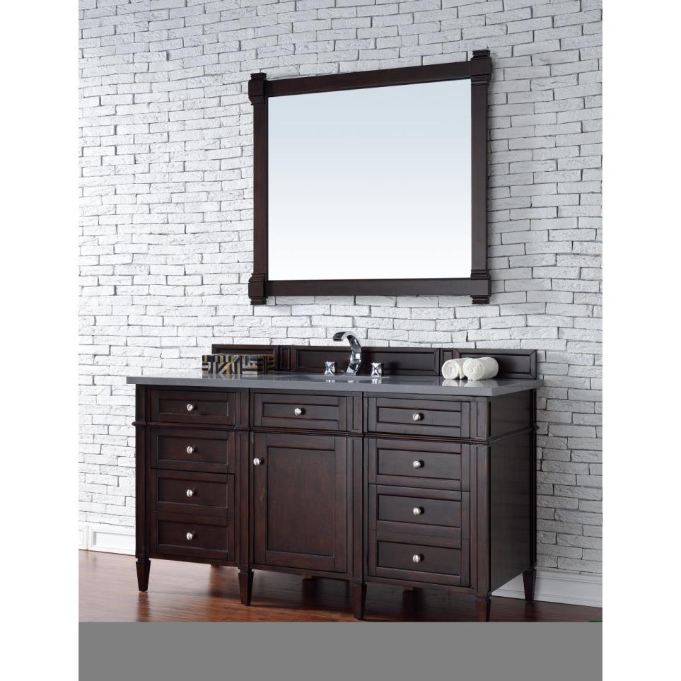 Base with Sink Top Burnished Mahogany Dark Finish Vanities