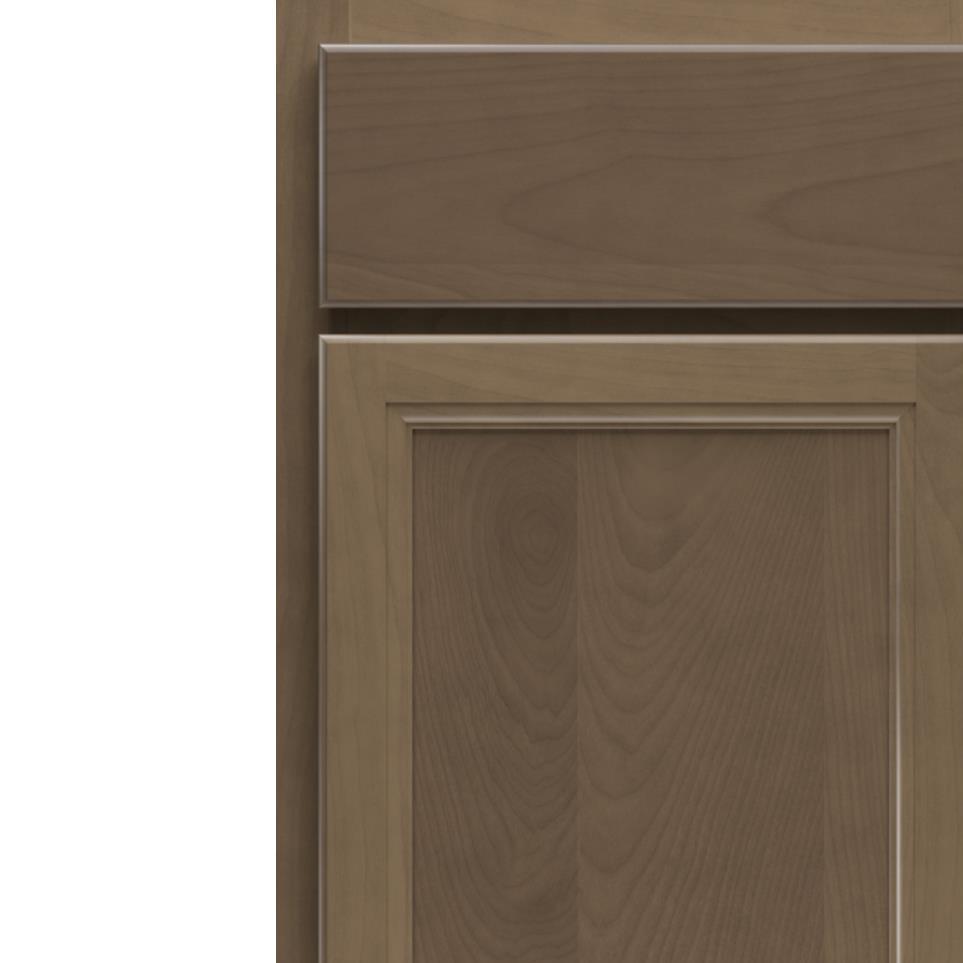 Square Burlap Medium Finish Square Cabinets