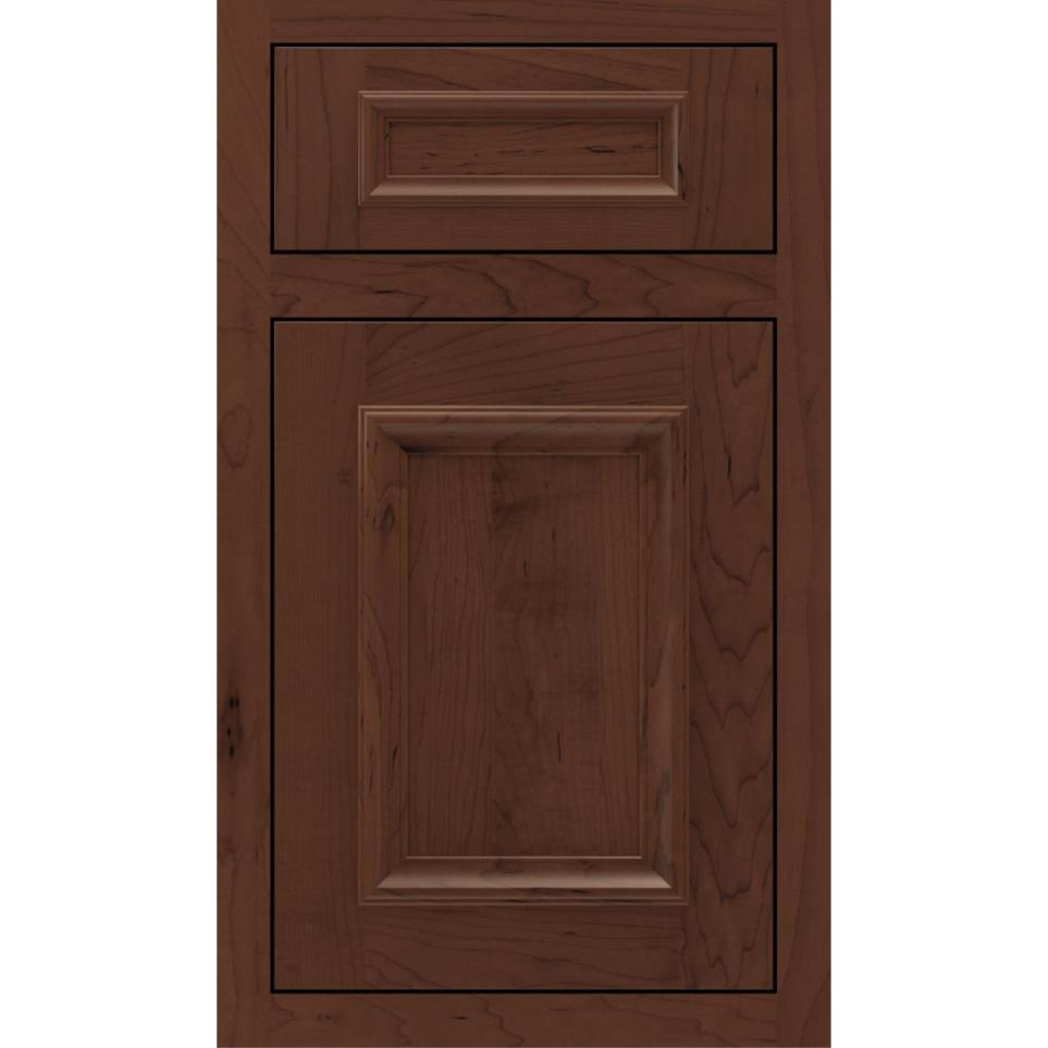 Square Sepia Dark Finish Square Cabinets